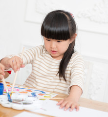 Painting little girl