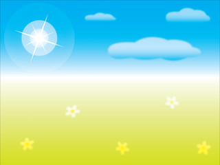 Obraz premium Heaven with sun and clouds