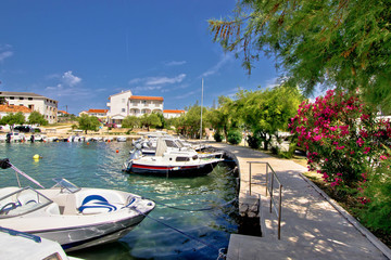 Fototapeta na wymiar Harbor of adriatic village Petrcane
