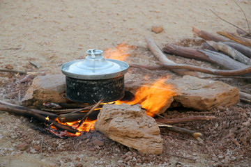 Cooking in the desert
