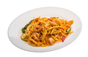 Fried noodles with shrimps
