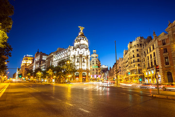 Fototapeta na wymiar Gran Via Madrid