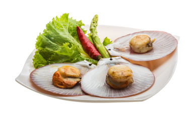 Grilled scallops