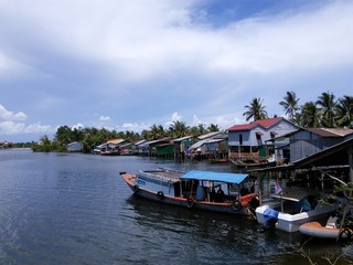 A muslim fishing village outside Kampot, Cambodia