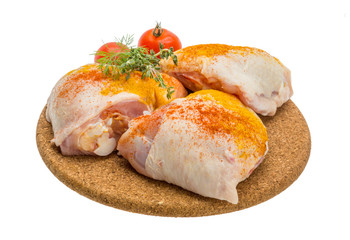 Raw chicken thigh