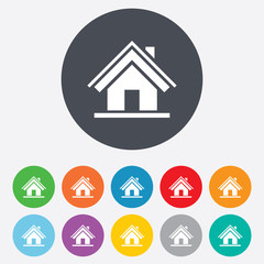 Home sign icon. Main page button. Navigation