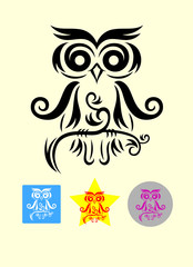 Owl bird vector illustration