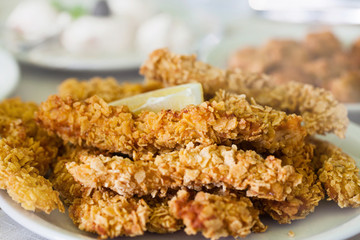 Fried  Bulgarian cheese with a special Sauce