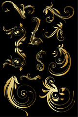 Golden floral design