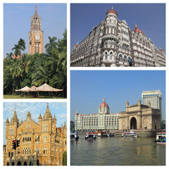 group of images with   Mumbai city