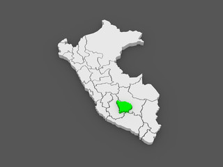 Map of Apurimac. Peru.
