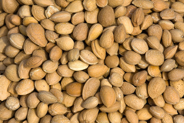 Almond closeup background