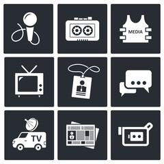 Media icon set