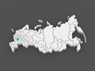 Map of the Russian Federation. Tambov region.