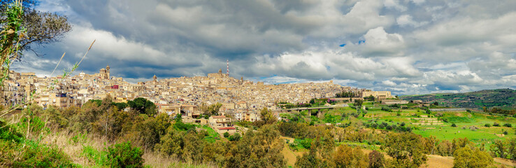 Fototapeta na wymiar panorama view of Caltagirone, Sicily