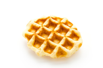 Waffle isolated on white background