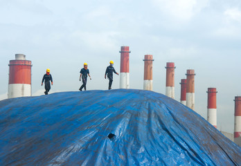 Worker in Power Plant