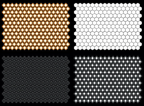 Realistic Hexagon Flood Lights