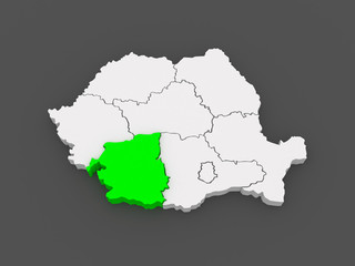 Map of Southwest Development Romania.