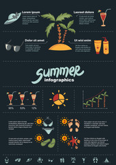 Summer infographics elements