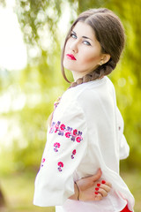 fashion brown hair woman portrait