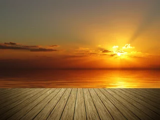 Foto op Plexiglas gouden zonsondergang © magann