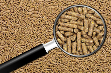 gros plan sur des granulés destinés à l'alimentation animale