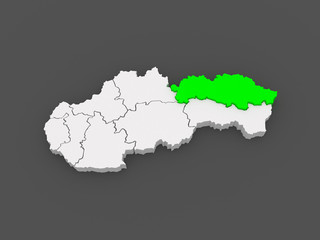 Obraz premium Map of Presov. Slovakia.