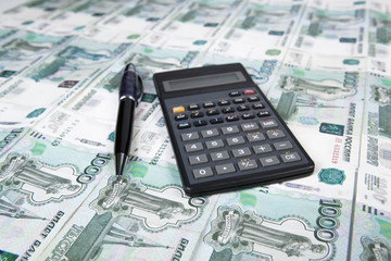 business still-life with banknotes