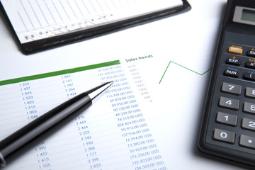 business still-life with banknotes