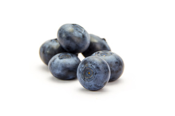 Fresh ripe blueberries isolated on white