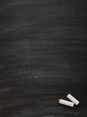 Chalk on a chalkboard