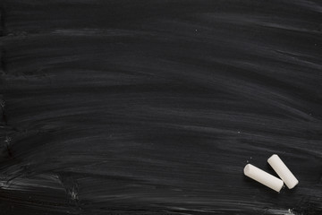 Chalk on a chalkboard