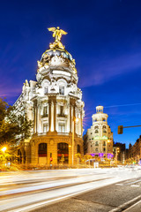 Fototapeta na wymiar Madrid city center, Gran Vis Spain