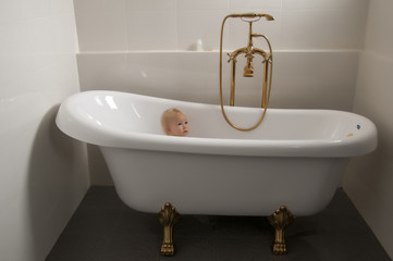 baby in a bathtub 01