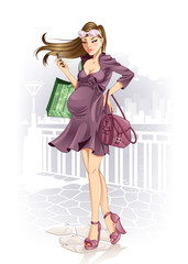 Shopping Pregnant Woman 