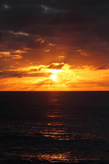 Scottish sunset over the North Sea