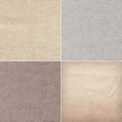 Collection of clean burlap texture