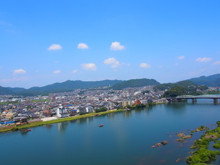 Fototapeta premium Cityscape of Inuyama city in Aichi, Japan