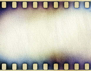 grunge scratched film strip background