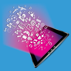 Social Network Connectivity on tablet concept vector