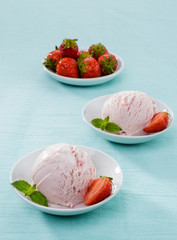 Gelato alla fragola, fuoco selettivo
