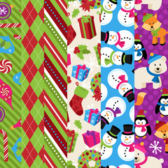 Vector Collection of Christmas and Winter Themed backgrounds