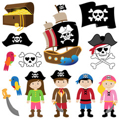 Vector Illustration of Pirates 