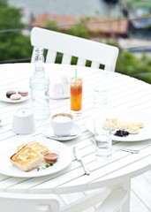 Yummy breakfast on the balcony