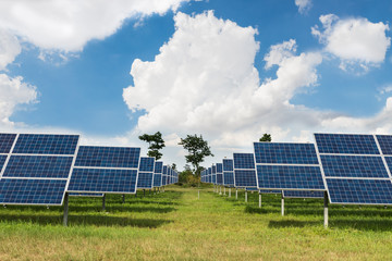 The solar farm for green energy in Thailand © kessudap