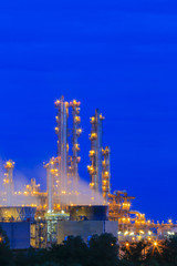 Refinery factory twilight