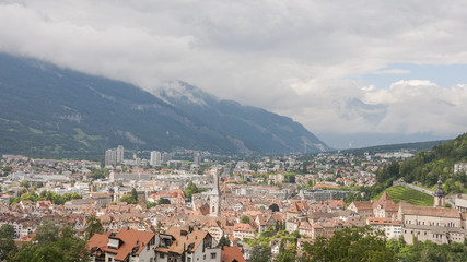 Fototapeta na wymiar Chur, Stadt, Altstadt, Aussicht, Graubünden, Alpen, Schweiz