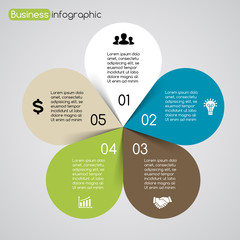 Modern vector info graphic for business project