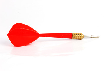 Red dart isolated